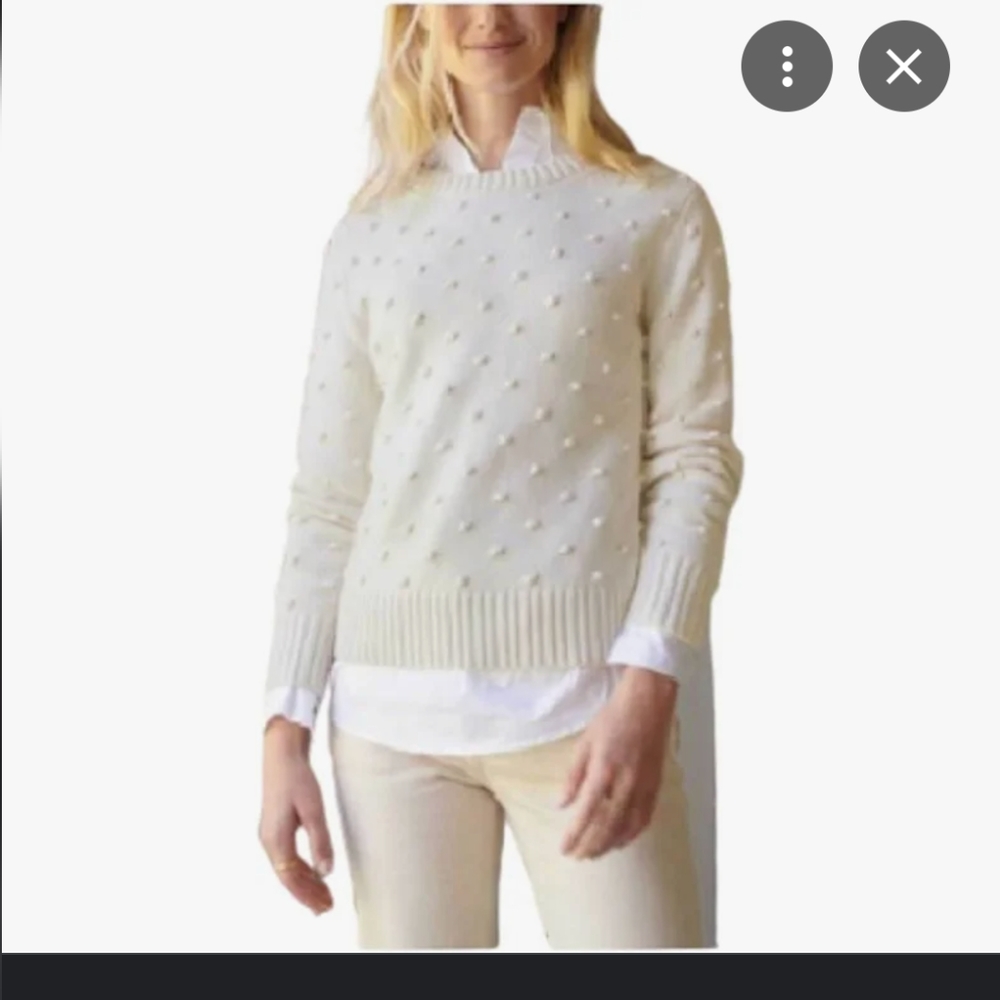 EUC Old Navy sweater white dots